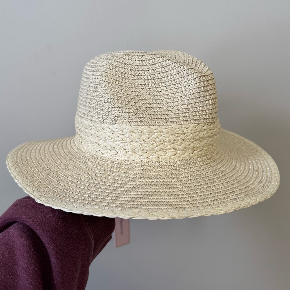 BCBGeneration (NWT) Paper woven Fedora sun hat